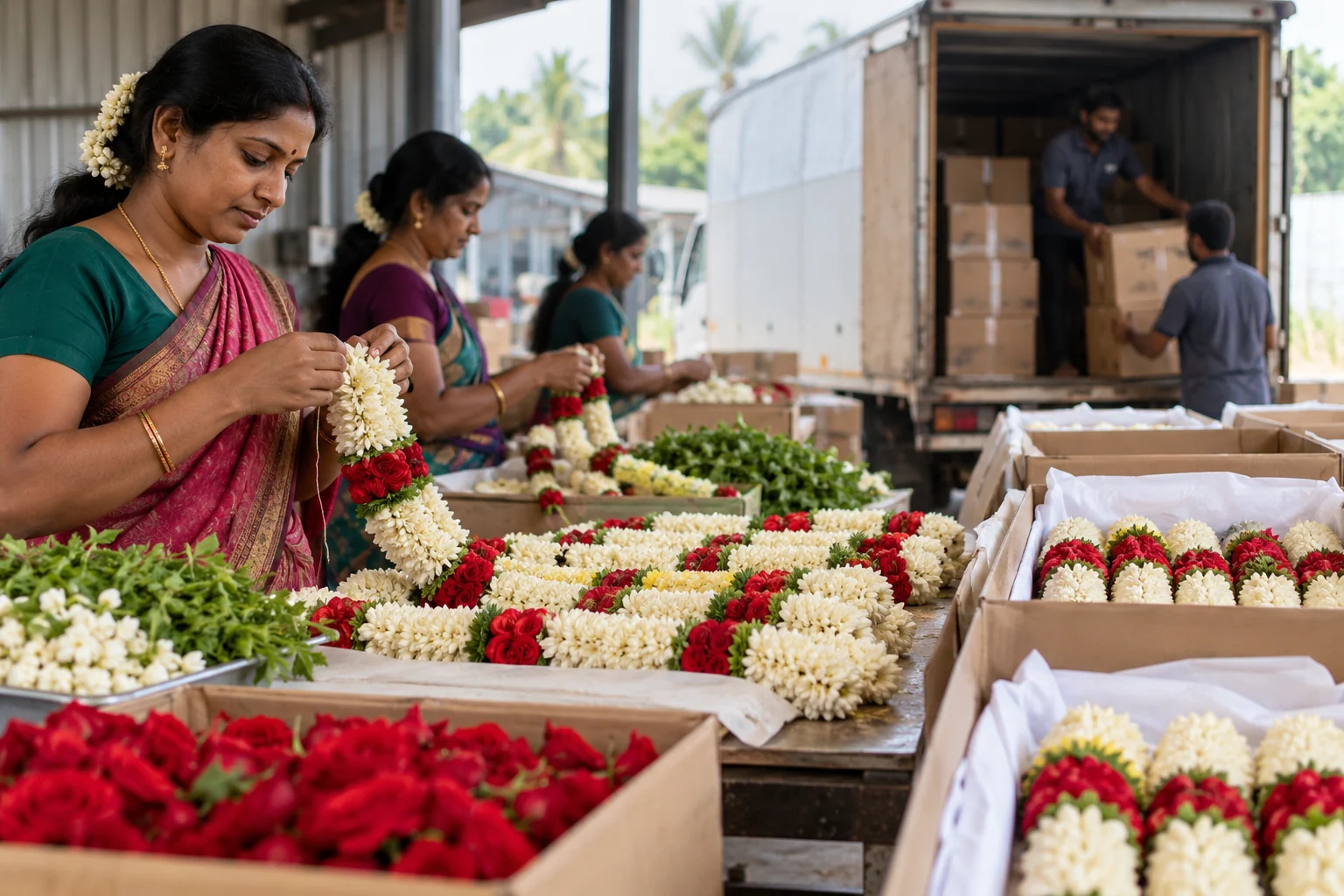 Indian Wedding Garlands for Overseas Markets: The Journey from Flower Selection to Final Delivery