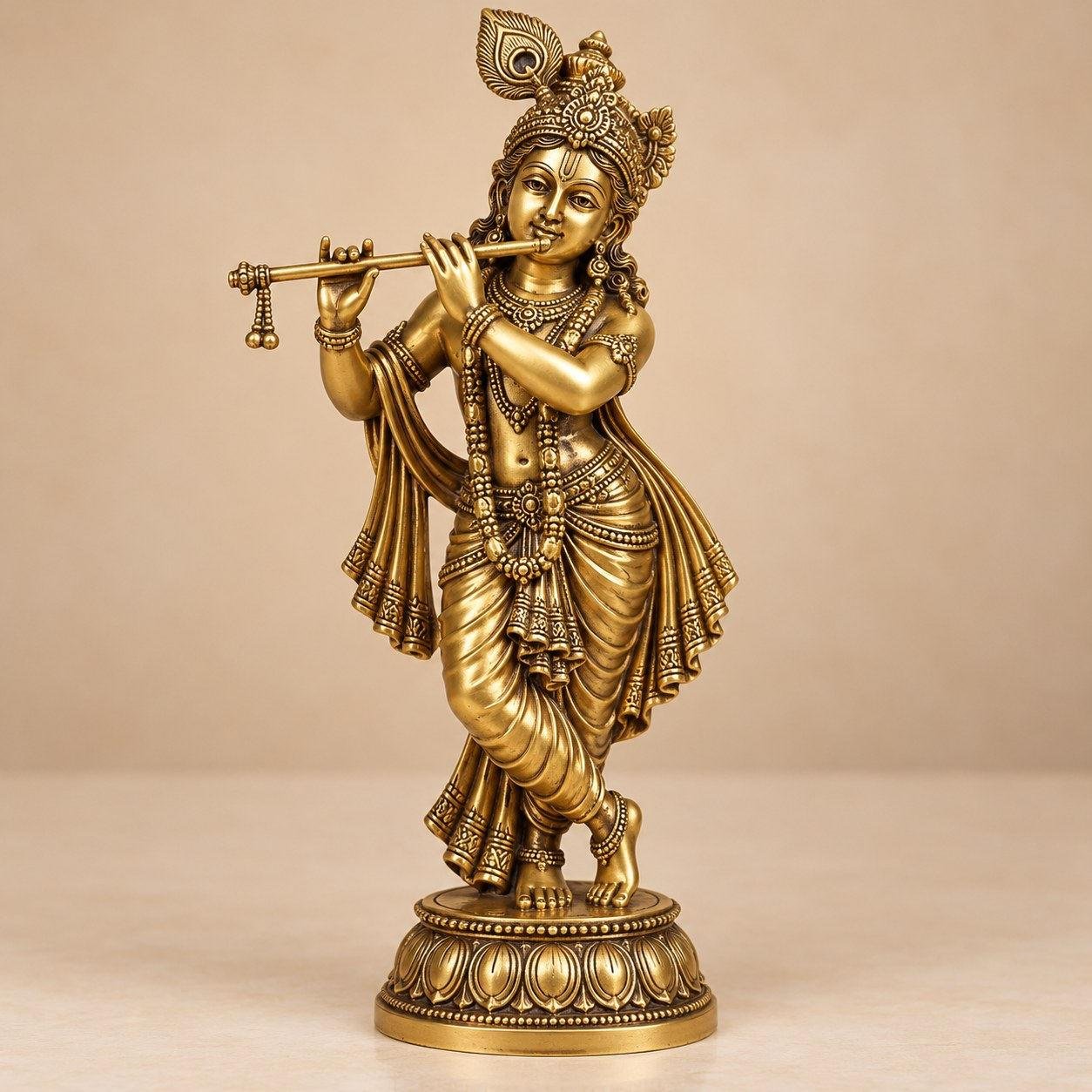 Brass Krishna Idol