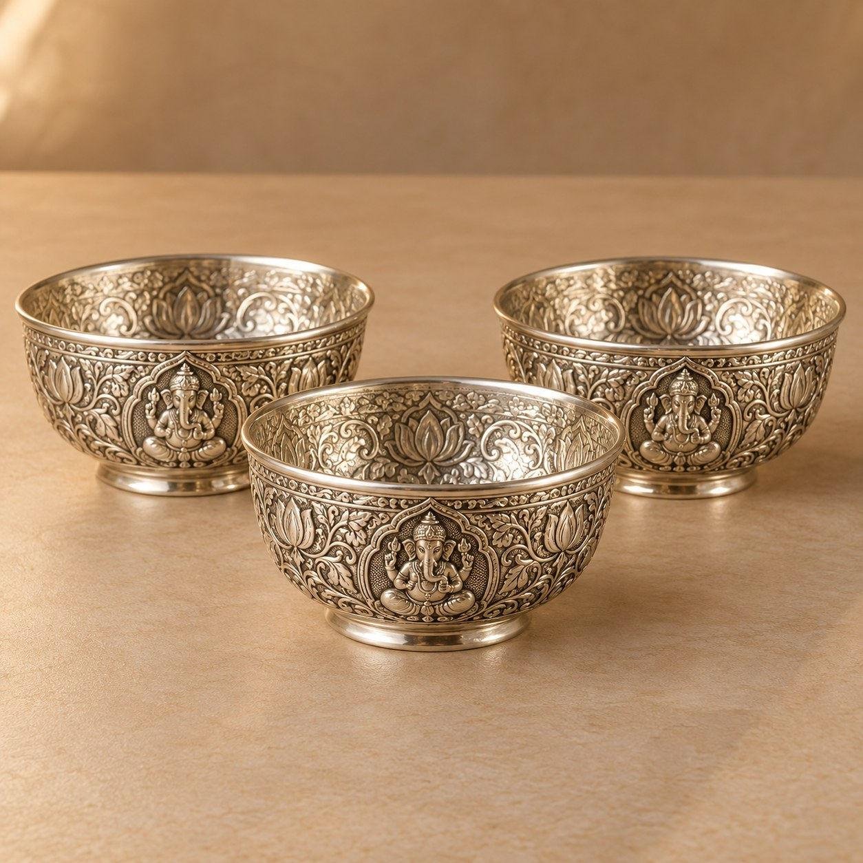 German Silver Bowl Set